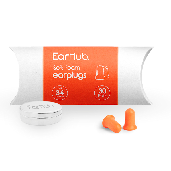EarHub Premium Soft Orange Earplugs